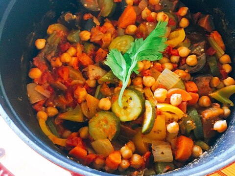 腸活☆ひよこ豆とたっぷりお野菜のラタトゥイユ